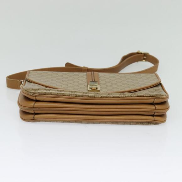 CELINE Macadam Canvas Shoulder Bag Pvc Beige Gold - Picture 9 of 13